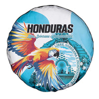 Honduras 1821 Spare Tire Cover Scarlet Macaw Sky Blue Color - Wonder Print Shop