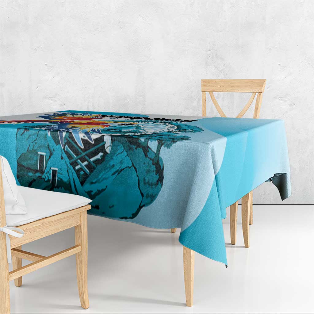 Honduras 1821 Tablecloth Scarlet Macaw Sky Blue Color - Wonder Print Shop