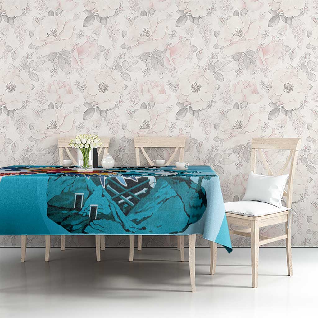 Honduras 1821 Tablecloth Scarlet Macaw Sky Blue Color - Wonder Print Shop