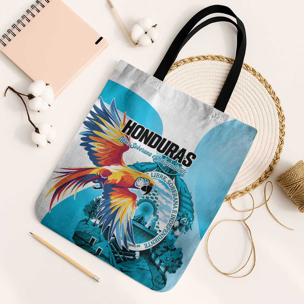 Honduras 1821 Tote Bag Scarlet Macaw Sky Blue Color - Wonder Print Shop