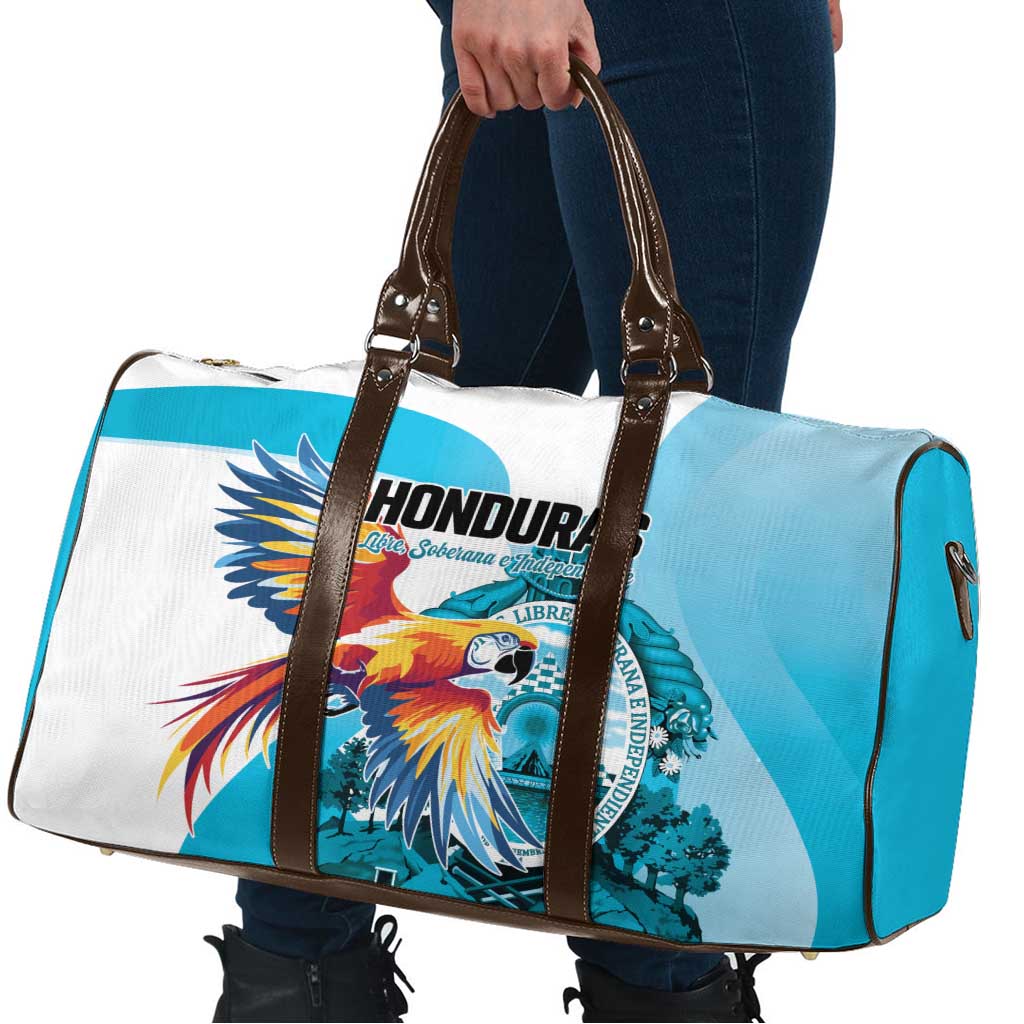 Honduras 1821 Travel Bag Scarlet Macaw Sky Blue Color - Wonder Print Shop