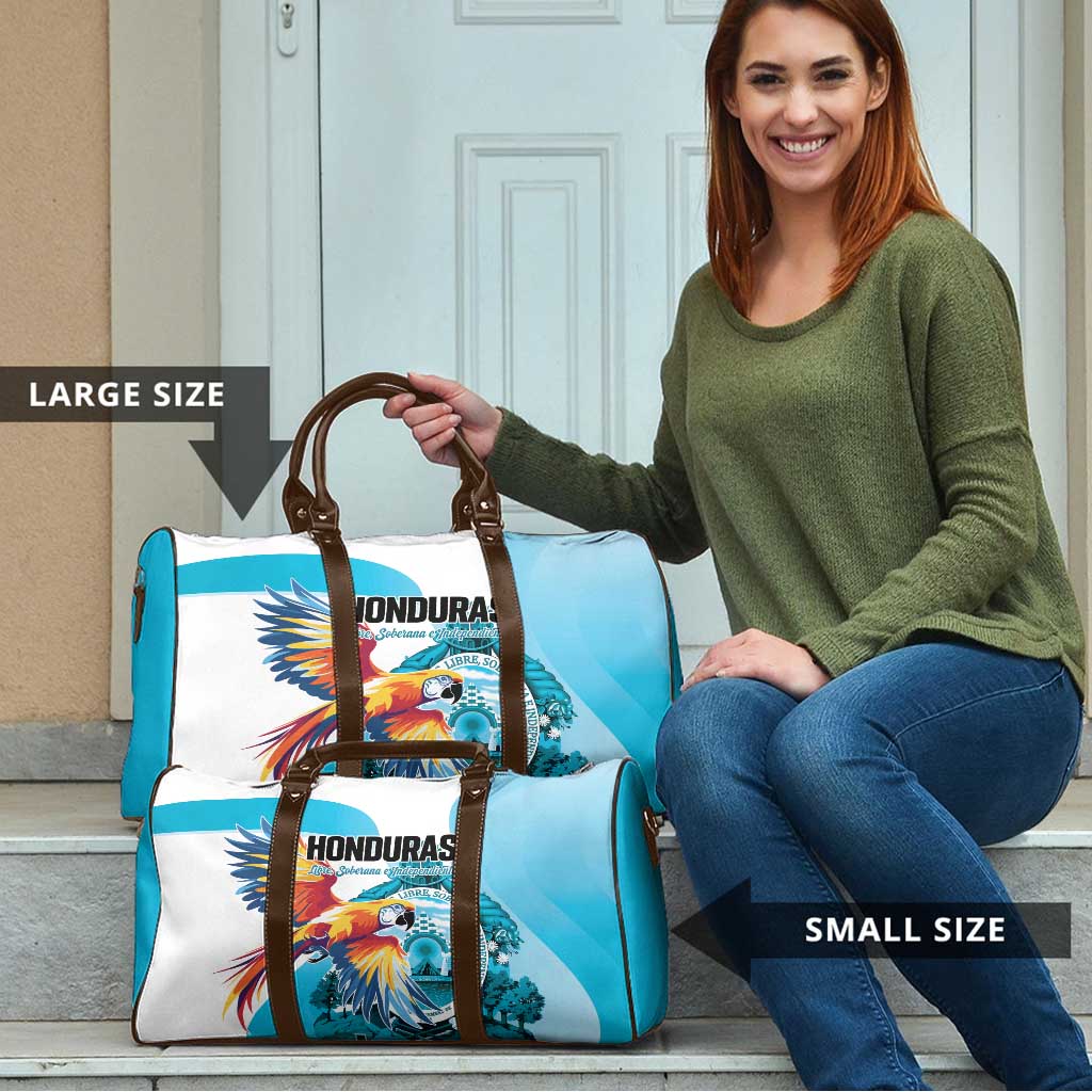 Honduras 1821 Travel Bag Scarlet Macaw Sky Blue Color - Wonder Print Shop
