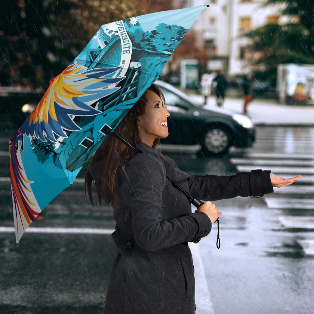 Honduras 1821 Umbrella Scarlet Macaw Sky Blue Color - Wonder Print Shop