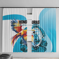Honduras 1821 Window Curtain Scarlet Macaw Sky Blue Color - Wonder Print Shop