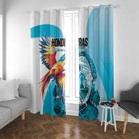 Honduras 1821 Window Curtain Scarlet Macaw Sky Blue Color - Wonder Print Shop