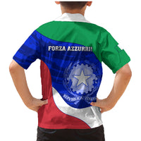 Italy Rugby Family Matching Mermaid Dress and Hawaiian Shirt Forza Azzurri 2023 World Cup - Wonder Print Shop