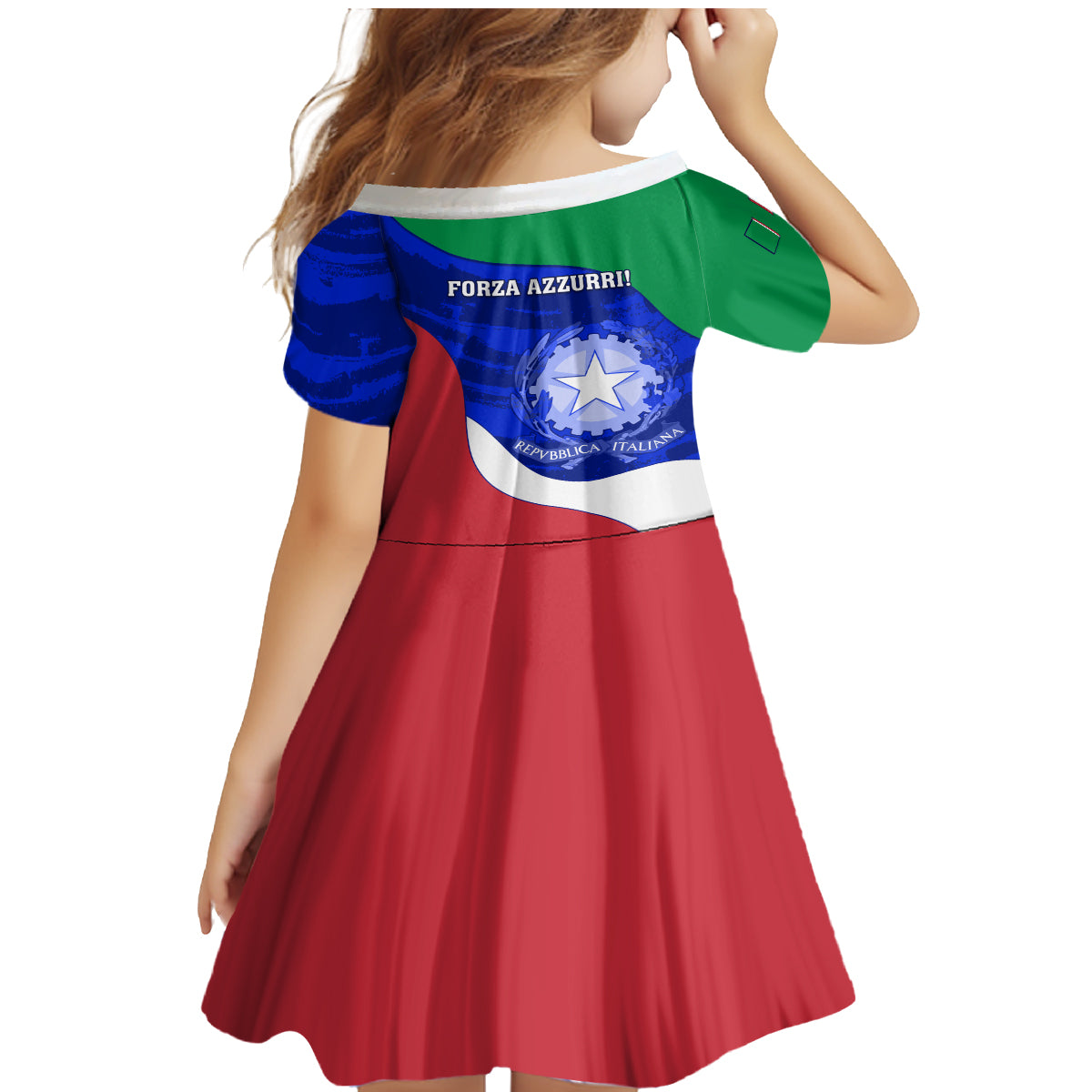 Italy Rugby Family Matching Mermaid Dress and Hawaiian Shirt Forza Azzurri 2023 World Cup - Wonder Print Shop