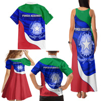 Italy Rugby Family Matching Tank Maxi Dress and Hawaiian Shirt Forza Azzurri 2023 World Cup - Wonder Print Shop