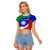 Italy Rugby Raglan Cropped T Shirt Forza Azzurri 2023 World Cup - Wonder Print Shop
