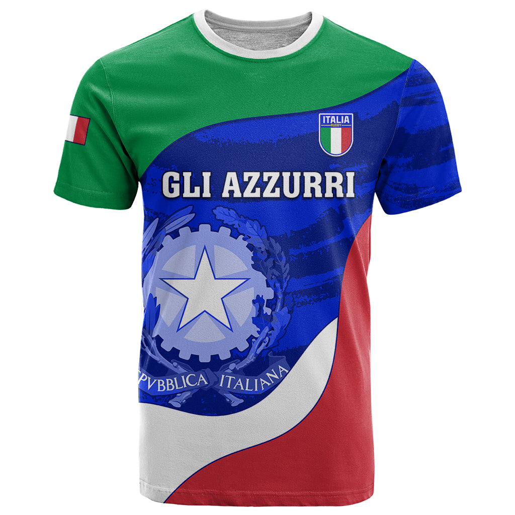 Italy Rugby T Shirt Forza Azzurri 2023 World Cup - Wonder Print Shop