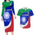 Custom Italy Rugby Couples Matching Long Sleeve Bodycon Dress and Hawaiian Shirt Forza Azzurri 2023 World Cup - Wonder Print Shop