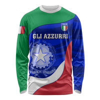 Custom Italy Rugby Long Sleeve Shirt Forza Azzurri 2023 World Cup - Wonder Print Shop