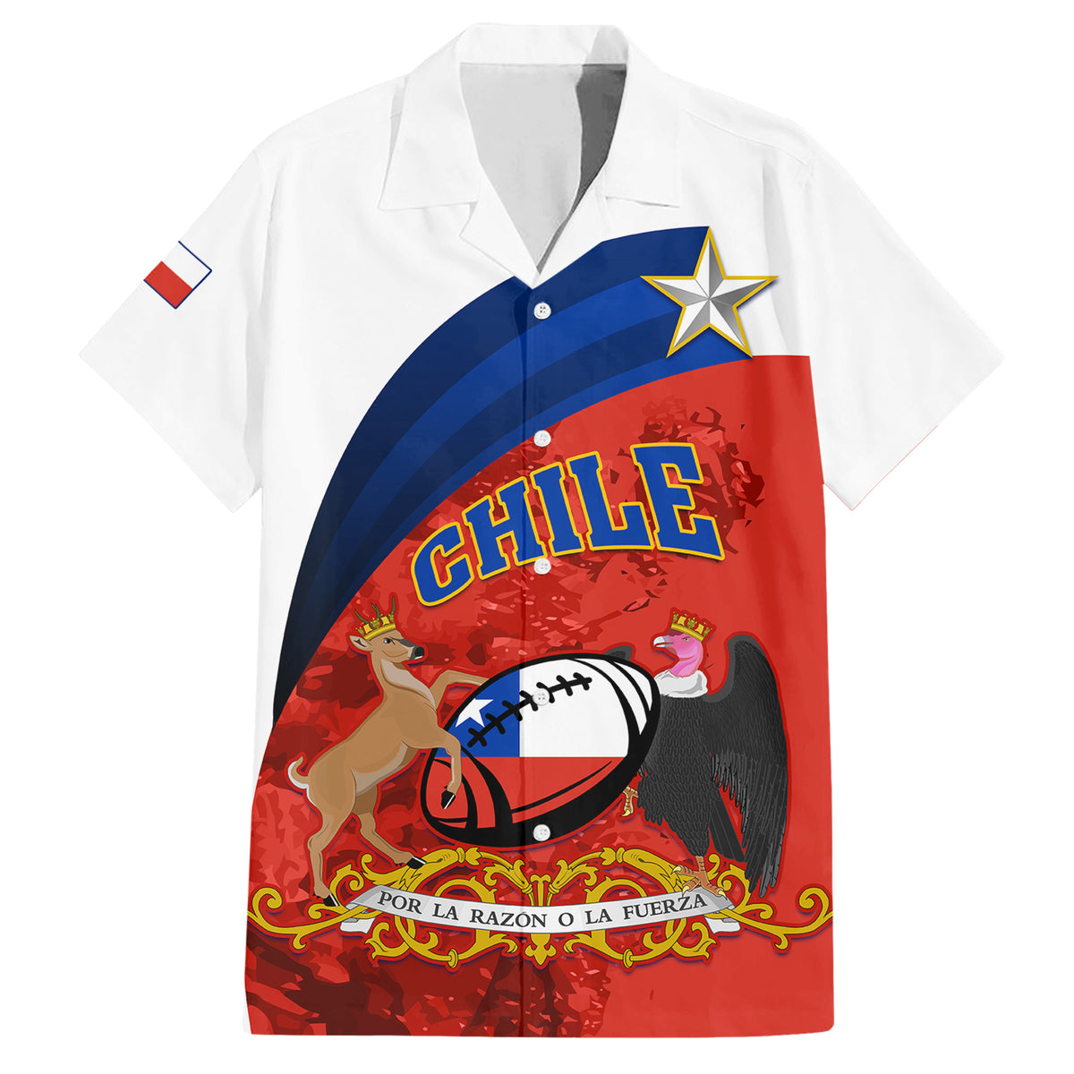 Chile Rugby Family Matching Short Sleeve Bodycon Dress and Hawaiian Shirt The Condors Go 2023 World Cup - Wonder Print Shop