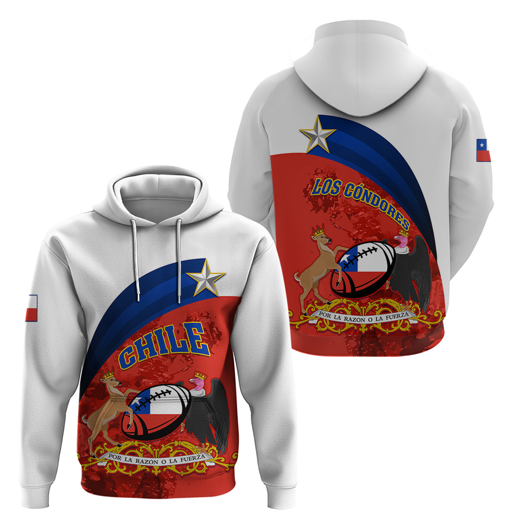 Chile Rugby Hoodie The Condors Go 2023 World Cup - Wonder Print Shop