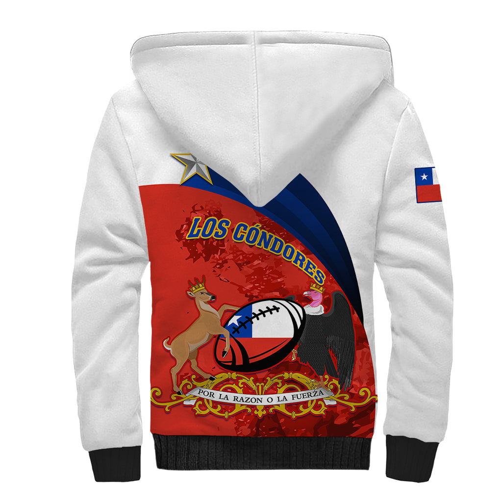 Chile Rugby Sherpa Hoodie The Condors Go 2023 World Cup - Wonder Print Shop