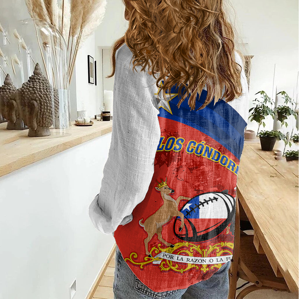 Chile Rugby Women Casual Shirt The Condors Go 2023 World Cup - Wonder Print Shop