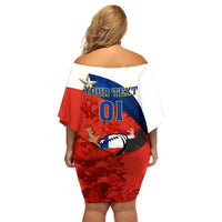 Custom Chile Rugby Family Matching Off Shoulder Short Dress and Hawaiian Shirt The Condors Go 2023 World Cup - Wonder Print Shop