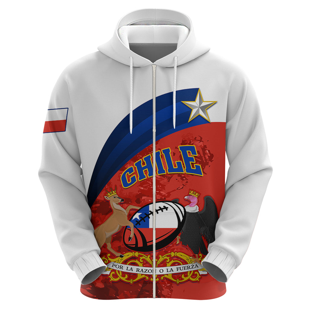 Custom Chile Rugby Hoodie The Condors Go 2023 World Cup - Wonder Print Shop
