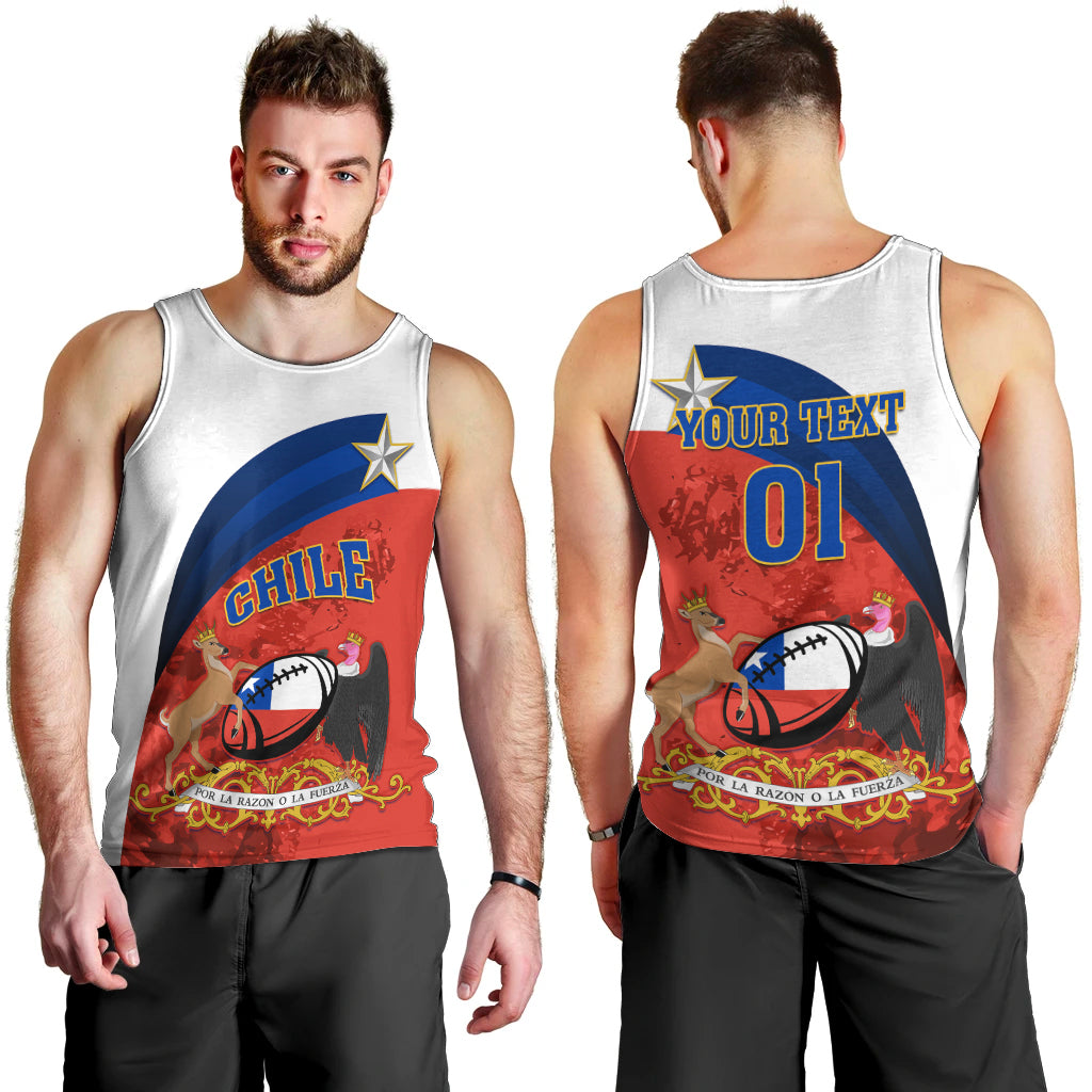 Custom Chile Rugby Men Tank Top The Condors Go 2023 World Cup - Wonder Print Shop