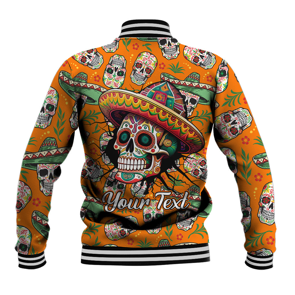 Personalised Day Of The Dead Baseball Jacket Sugar Skull Dia de los Muertos - Wonder Print Shop