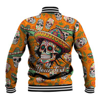 Personalised Day Of The Dead Baseball Jacket Sugar Skull Dia de los Muertos - Wonder Print Shop