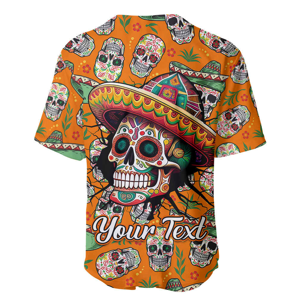 Personalised Day Of The Dead Baseball Jersey Sugar Skull Dia de los Muertos - Wonder Print Shop