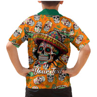 Personalised Day Of The Dead Family Matching Mermaid Dress and Hawaiian Shirt Sugar Skull Dia de los Muertos - Wonder Print Shop
