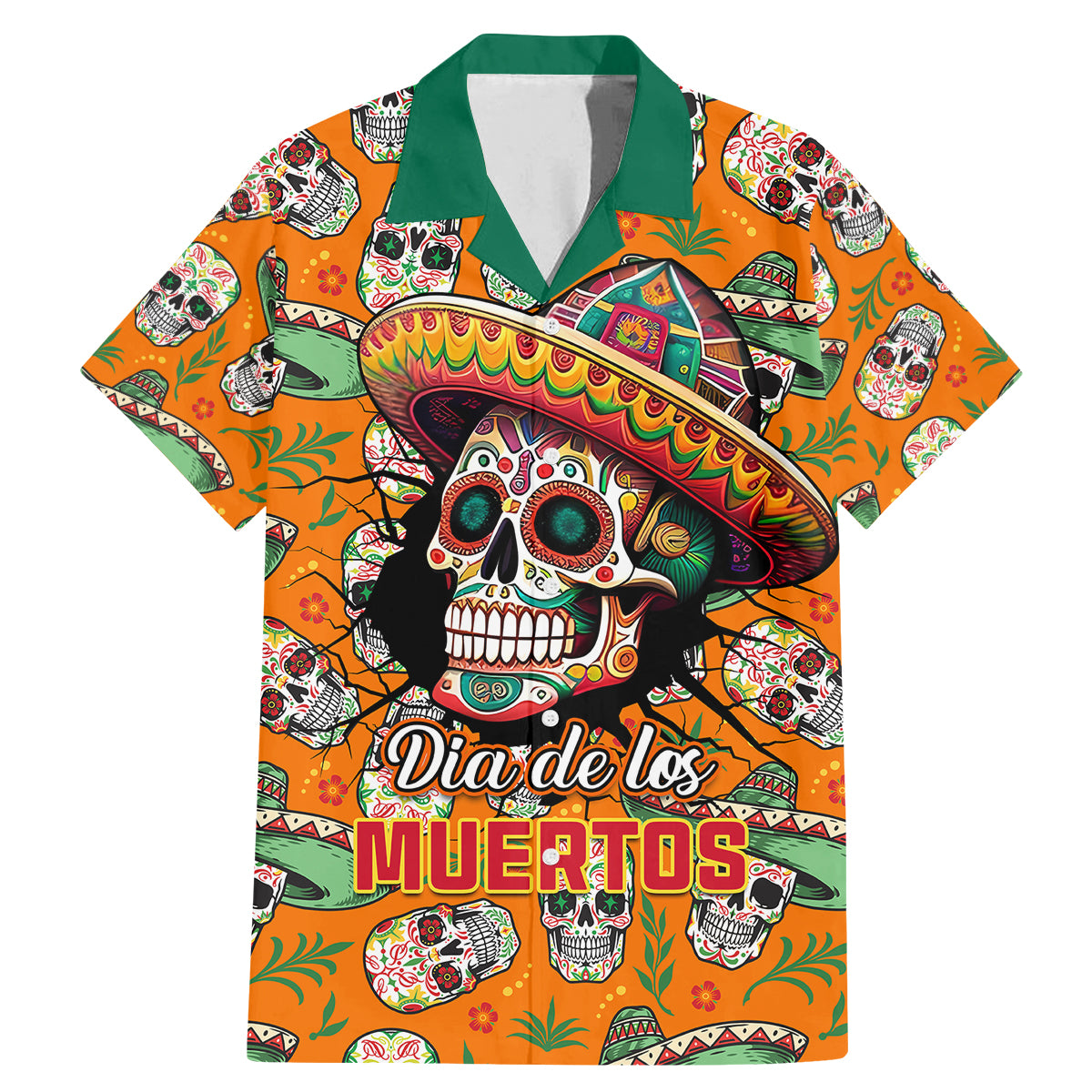 Personalised Day Of The Dead Family Matching Mermaid Dress and Hawaiian Shirt Sugar Skull Dia de los Muertos - Wonder Print Shop