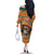 Personalised Day Of The Dead Family Matching Off Shoulder Long Sleeve Dress and Hawaiian Shirt Sugar Skull Dia de los Muertos - Wonder Print Shop
