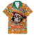Personalised Day Of The Dead Family Matching Off Shoulder Maxi Dress and Hawaiian Shirt Sugar Skull Dia de los Muertos - Wonder Print Shop