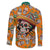 Personalised Day Of The Dead Family Matching Off Shoulder Maxi Dress and Hawaiian Shirt Sugar Skull Dia de los Muertos - Wonder Print Shop