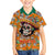 Personalised Day Of The Dead Family Matching Off Shoulder Maxi Dress and Hawaiian Shirt Sugar Skull Dia de los Muertos - Wonder Print Shop