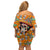 Personalised Day Of The Dead Family Matching Off Shoulder Short Dress and Hawaiian Shirt Sugar Skull Dia de los Muertos - Wonder Print Shop