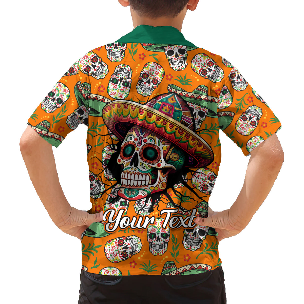 Personalised Day Of The Dead Family Matching Tank Maxi Dress and Hawaiian Shirt Sugar Skull Dia de los Muertos - Wonder Print Shop