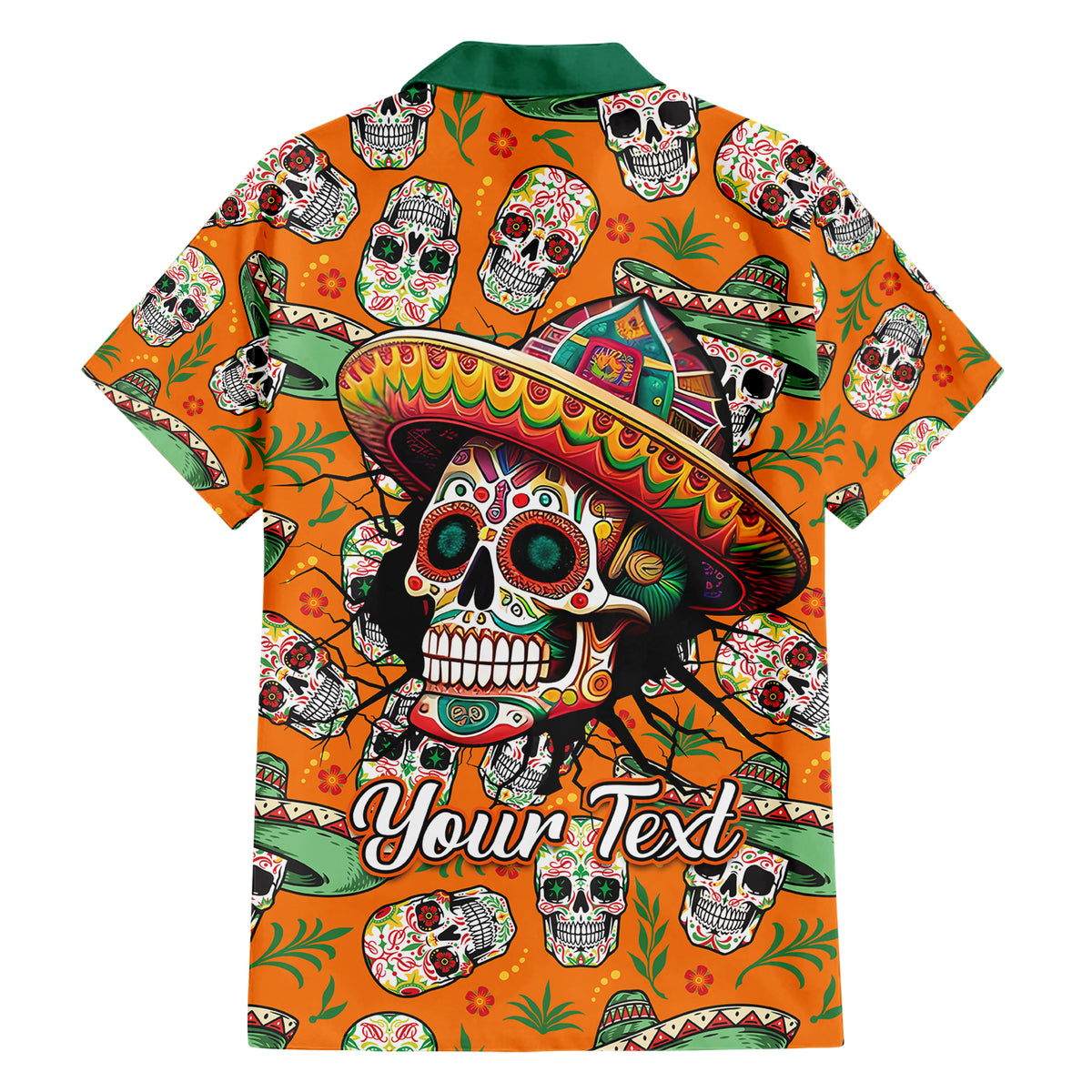Personalised Day Of The Dead Hawaiian Shirt Sugar Skull Dia de los Muertos - Wonder Print Shop