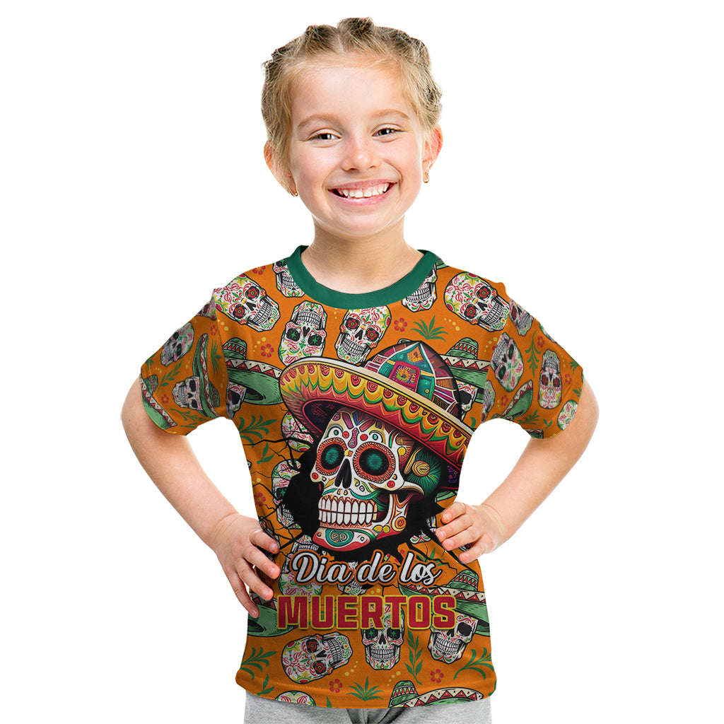 Personalised Day Of The Dead Kid T Shirt Sugar Skull Dia de los Muertos - Wonder Print Shop
