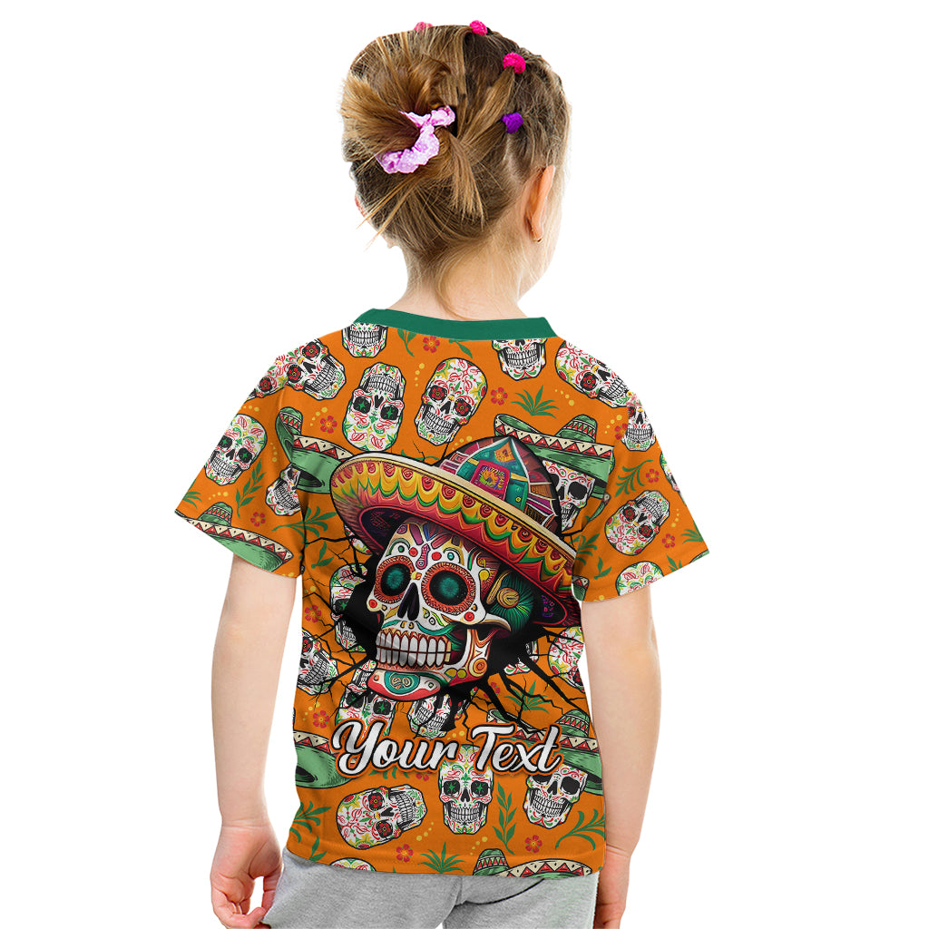 Personalised Day Of The Dead Kid T Shirt Sugar Skull Dia de los Muertos - Wonder Print Shop