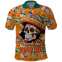 Personalised Day Of The Dead Polo Shirt Sugar Skull Dia de los Muertos - Wonder Print Shop