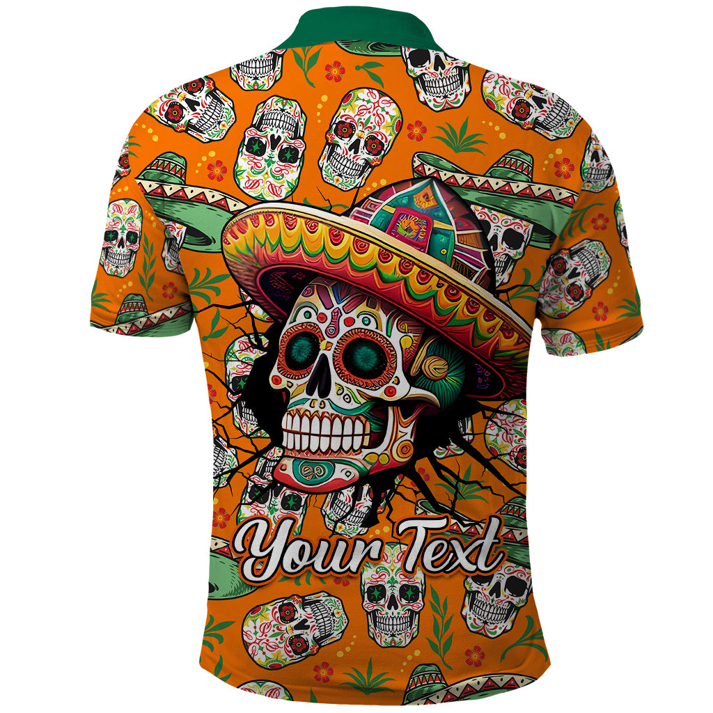 Personalised Day Of The Dead Polo Shirt Sugar Skull Dia de los Muertos - Wonder Print Shop