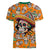 Personalised Day Of The Dead Women V Neck T Shirt Sugar Skull Dia de los Muertos - Wonder Print Shop