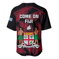 Fiji Rugby Baseball Jersey Flying Fijians Red Palm Tree Version - Wonder Print Shop