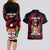 Fiji Rugby Couples Matching Long Sleeve Bodycon Dress and Hawaiian Shirt Flying Fijians Red Palm Tree Version - Wonder Print Shop
