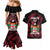 Fiji Rugby Couples Matching Mermaid Dress and Hawaiian Shirt Flying Fijians Red Palm Tree Version - Wonder Print Shop