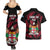 Fiji Rugby Couples Matching Summer Maxi Dress and Hawaiian Shirt Flying Fijians Red Palm Tree Version - Wonder Print Shop