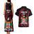 Fiji Rugby Couples Matching Tank Maxi Dress and Hawaiian Shirt Flying Fijians Red Palm Tree Version - Wonder Print Shop