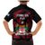 Fiji Rugby Family Matching Mermaid Dress and Hawaiian Shirt Flying Fijians Red Palm Tree Version - Wonder Print Shop
