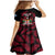 Fiji Rugby Family Matching Mermaid Dress and Hawaiian Shirt Flying Fijians Red Palm Tree Version - Wonder Print Shop