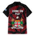 Fiji Rugby Family Matching Mermaid Dress and Hawaiian Shirt Flying Fijians Red Palm Tree Version - Wonder Print Shop