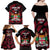 Fiji Rugby Family Matching Off Shoulder Maxi Dress and Hawaiian Shirt Flying Fijians Red Palm Tree Version - Wonder Print Shop
