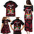 Fiji Rugby Family Matching Puletasi Dress and Hawaiian Shirt Flying Fijians Red Palm Tree Version - Wonder Print Shop